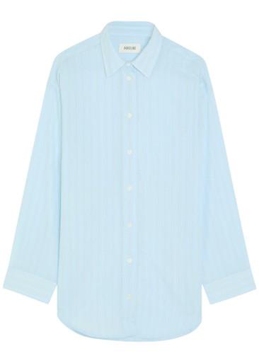 Sona striped cotton-blend shirt by AGOLDE