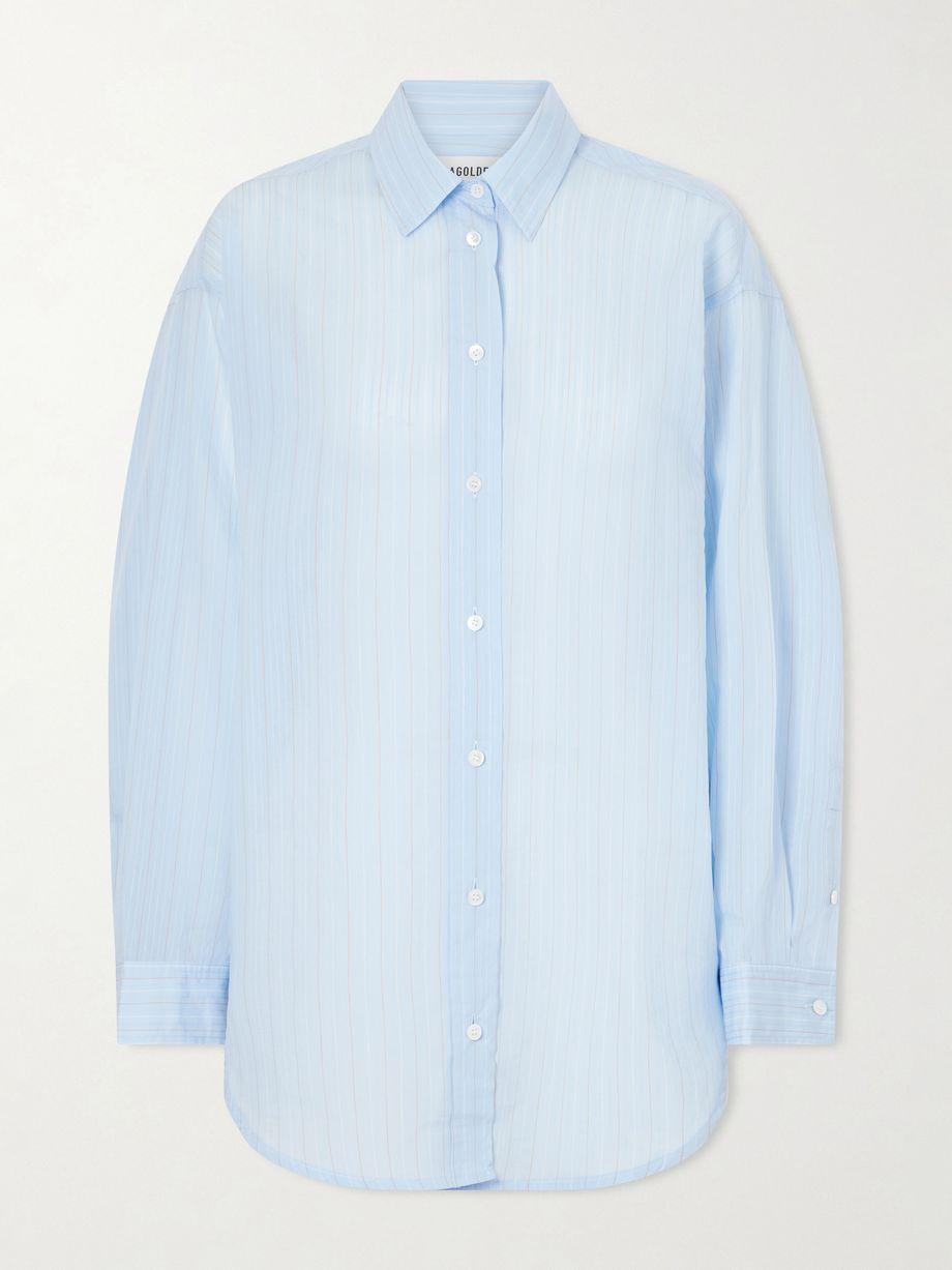 Sona striped cotton-blend shirt by AGOLDE