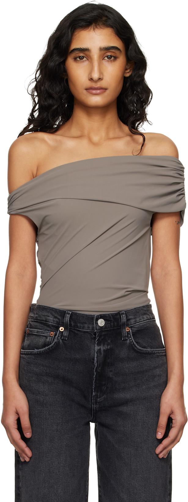Taupe Sherilyn Bodysuit by AGOLDE