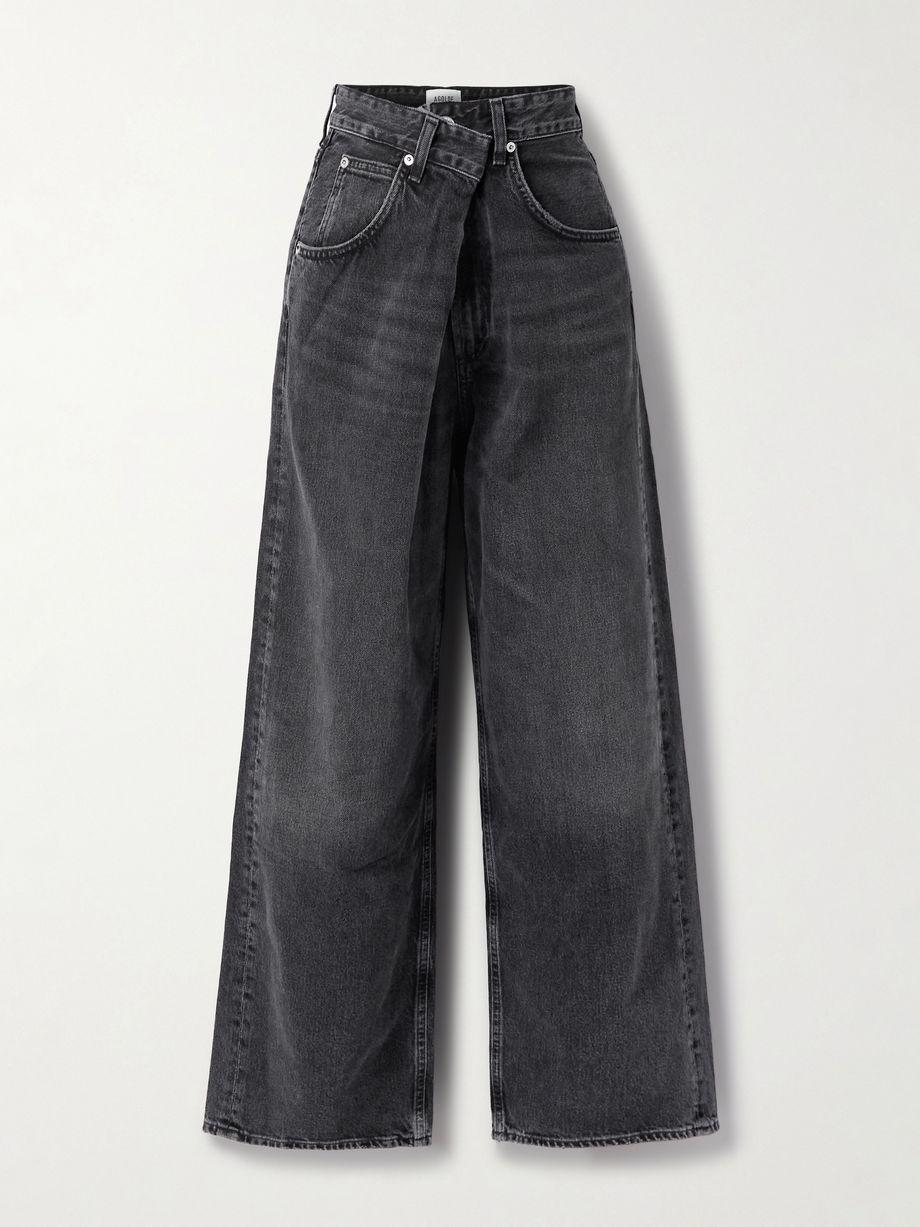 Vana draped low-rise wide-leg jeans by AGOLDE
