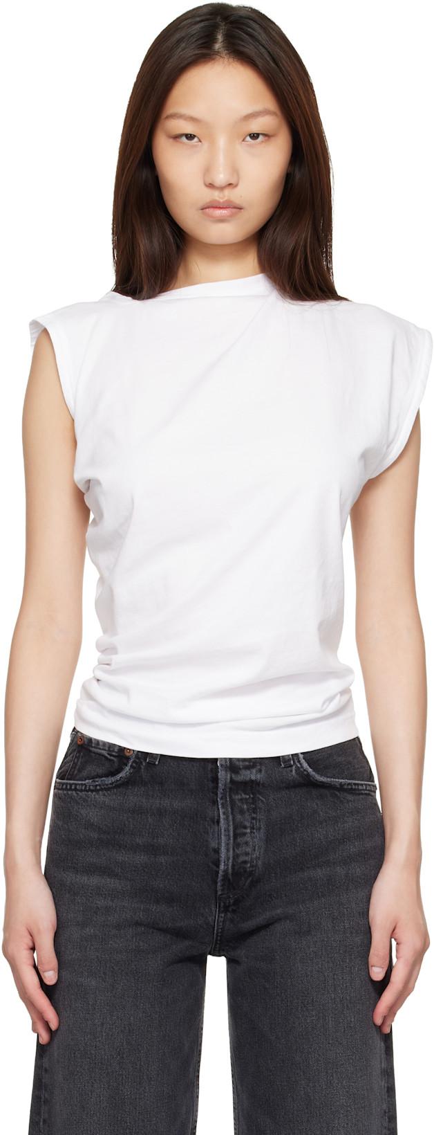 White Beth T-shirt by AGOLDE