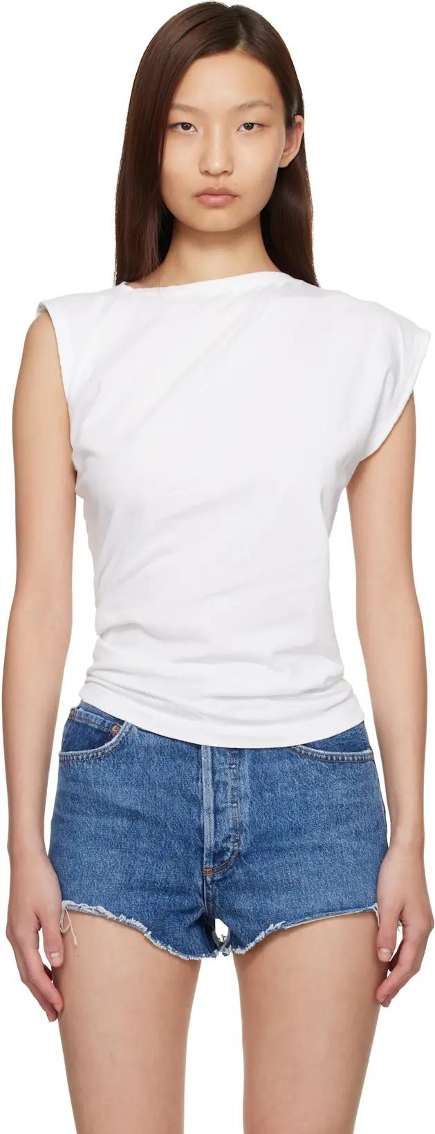 White Beth T-shirt by AGOLDE