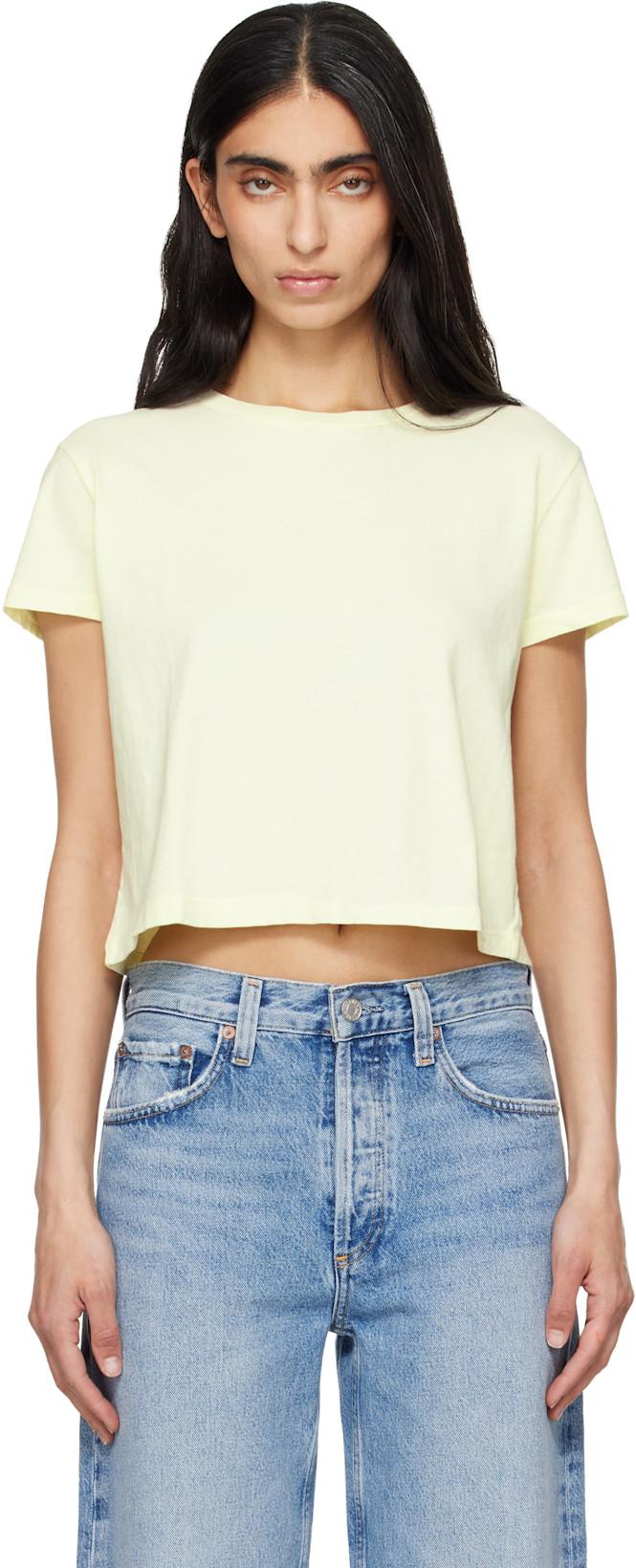 Yellow Adine Shrunken T-shirt by AGOLDE