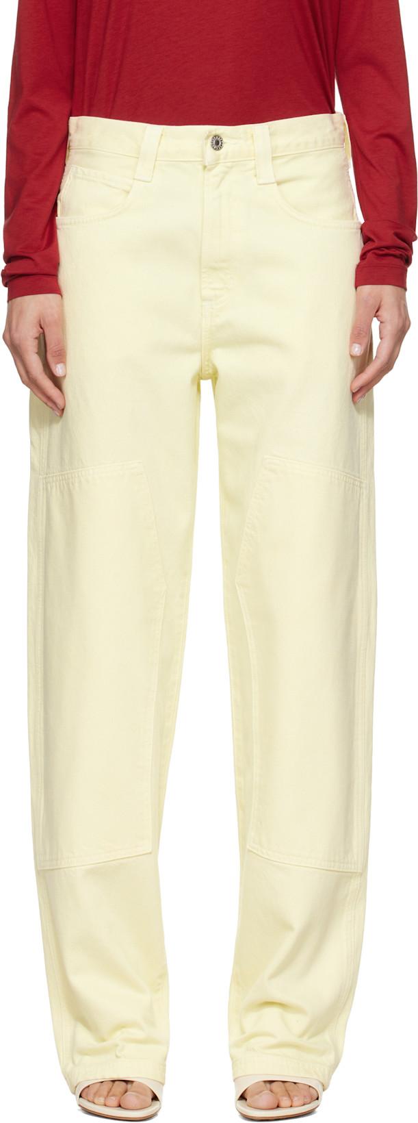 Yellow Laria Pierced Jeans by AGOLDE