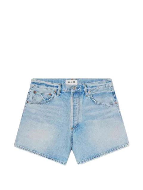 buttoned denim shorts by AGOLDE