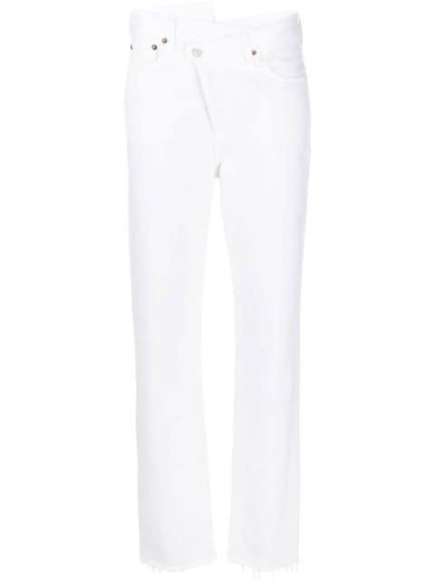 crossover slim-cut jeans by AGOLDE
