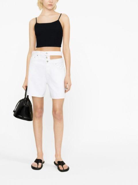 cut-out denim shorts by AGOLDE