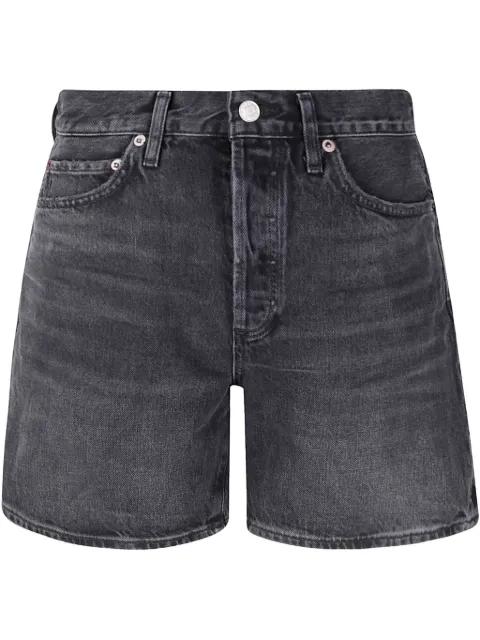 high-rise denim shorts by AGOLDE