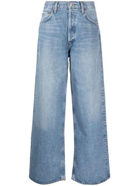 high-rise straight-leg jeans by AGOLDE