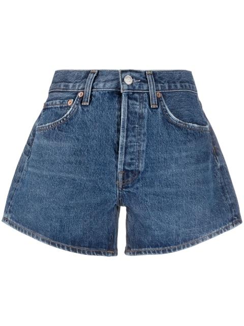 high-waist denim shorts by AGOLDE