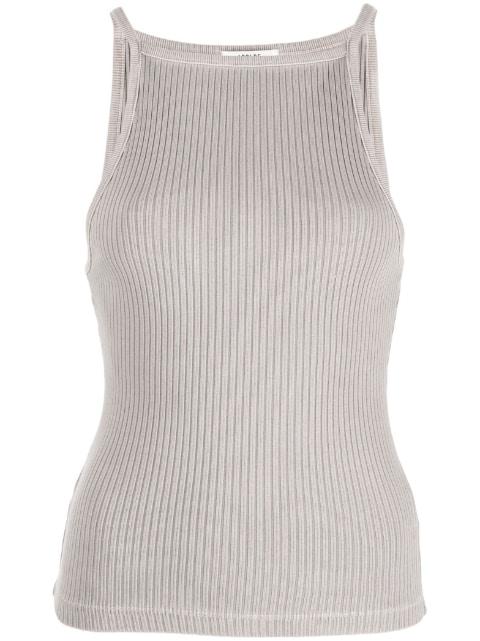 square-neck ribbed-knit top by AGOLDE
