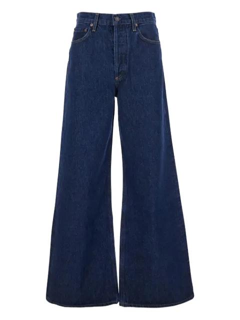 wide-leg cotton-blend jeans by AGOLDE