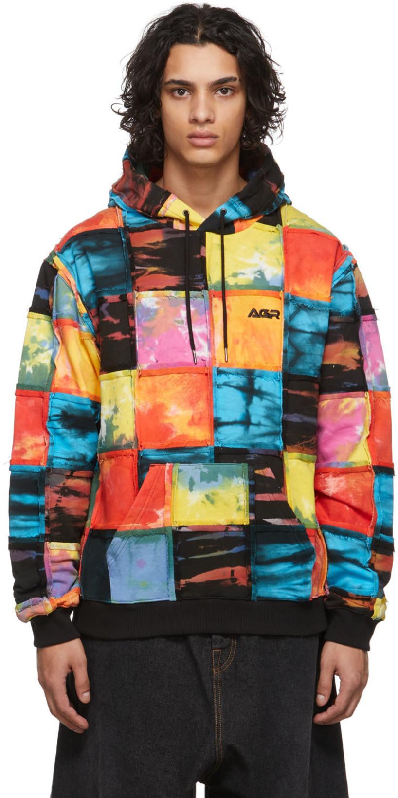 Multicolor Patchwork Hoodie by AGR