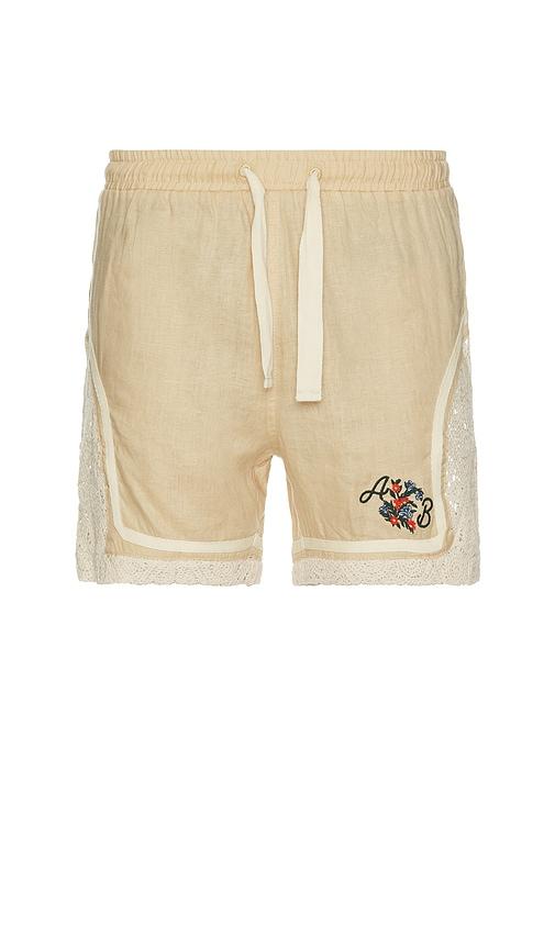 Agua Bendita Draco Shorts in Beige by AGUA BENDITA