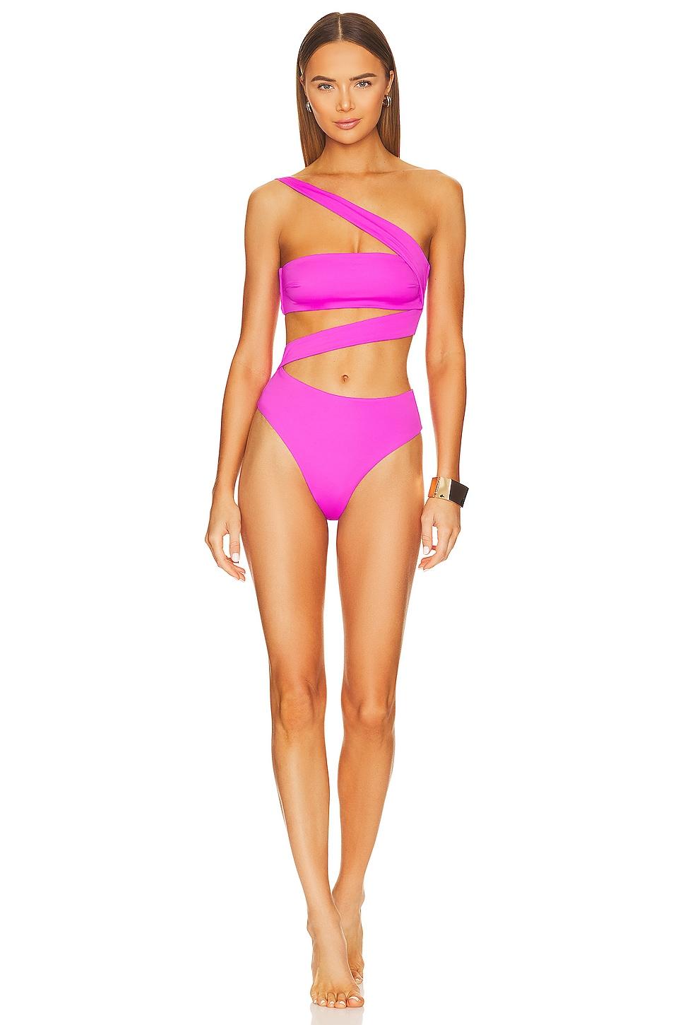 Agua Bendita Irisha One Piece in Fuchsia by AGUA BENDITA