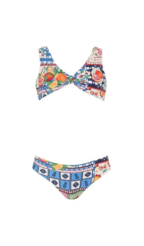 Agua Bendita Kids Paz Basket Swim Set in Blue by AGUA BENDITA
