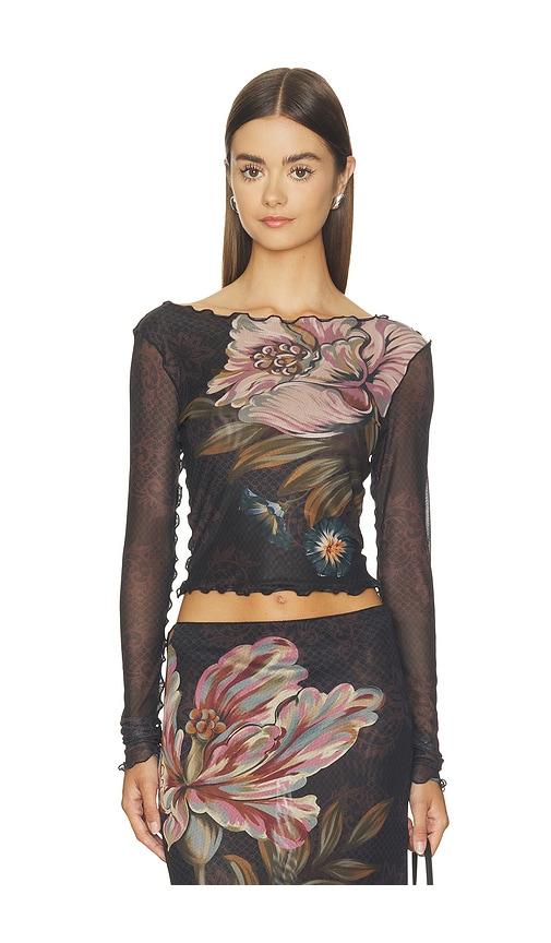 Agua Bendita Liana Crop-top in Brown by AGUA BENDITA