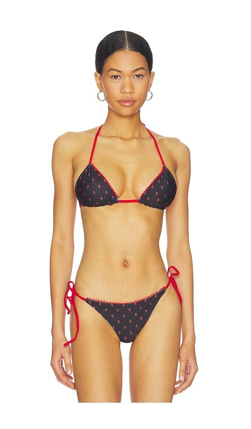 Agua Bendita Lolita Especial Bikini Top in Black,White by AGUA BENDITA