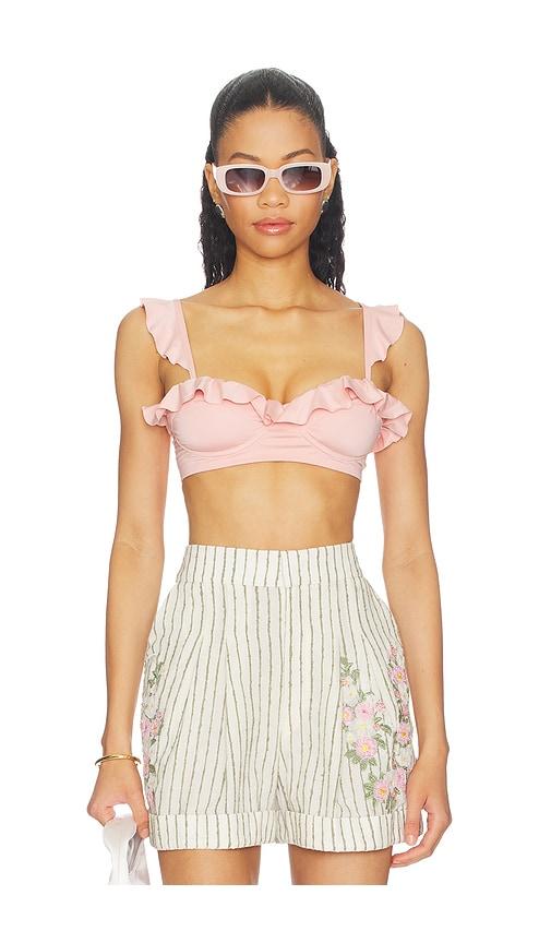 Agua Bendita Margot Bikini Top in Pink by AGUA BENDITA