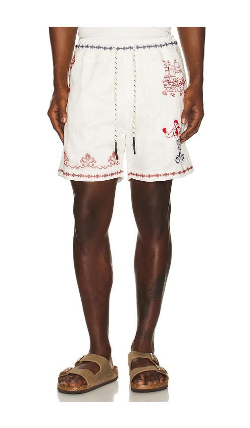 Agua Bendita Miloh Shorts in White by AGUA BENDITA