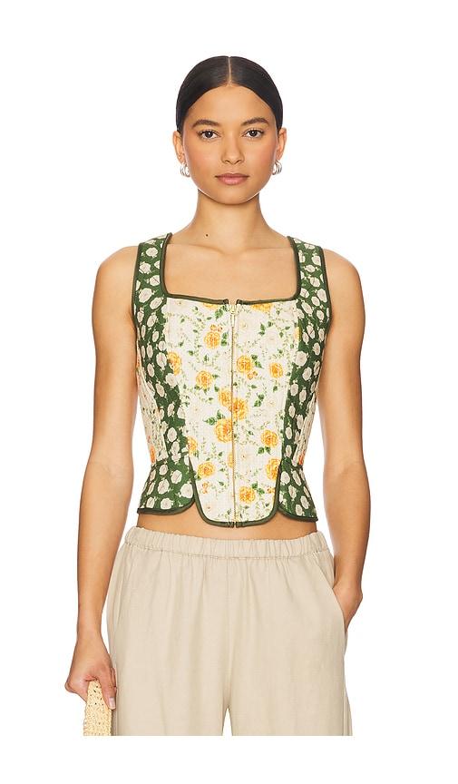 Agua Bendita Sinclair Ete Top in Green by AGUA BENDITA