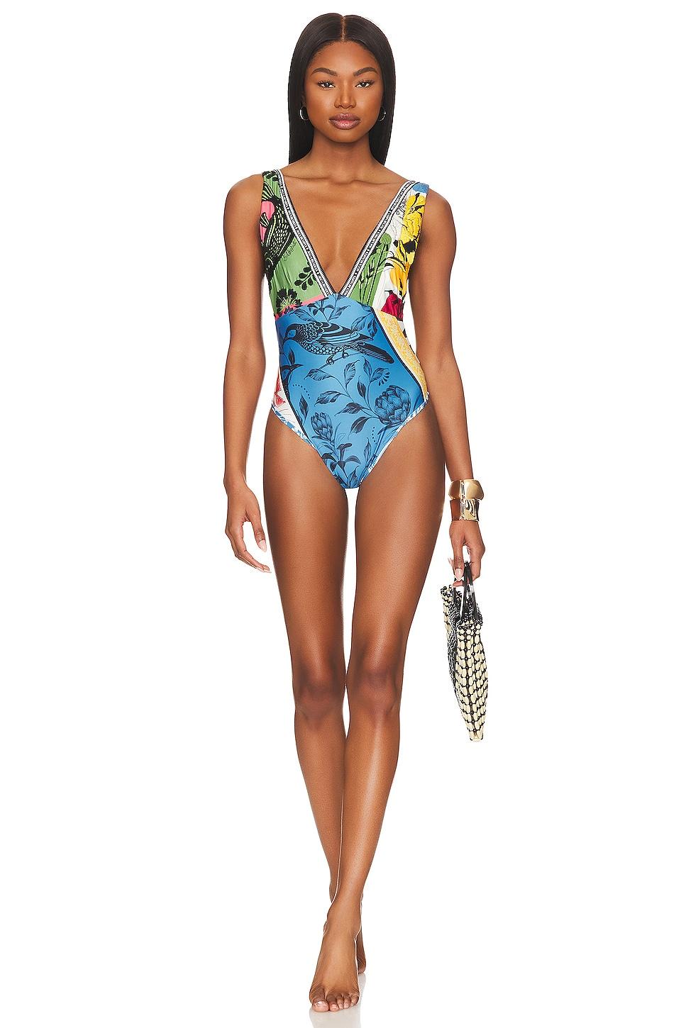 Agua Bendita Tulipa One Piece in Blue by AGUA BENDITA