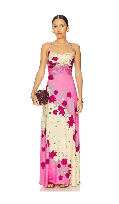 Agua Bendita x REVOLVE Arista Maxi Dress in Pink,Cream by AGUA BENDITA