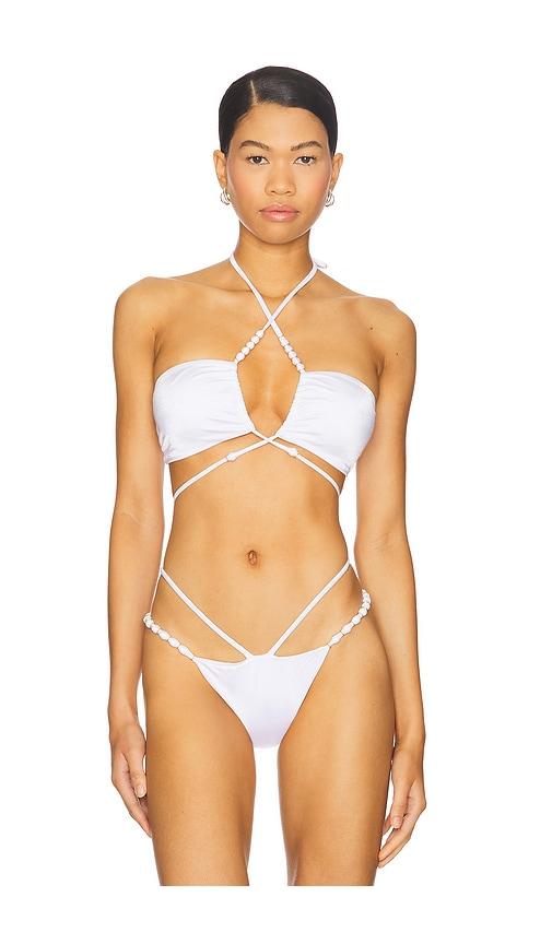 Agua Bendita x REVOLVE Belly Bikini Top in Ivory by AGUA BENDITA