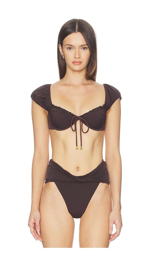 Agua Bendita x REVOLVE Lupita Bikini Top in Chocolate by AGUA BENDITA