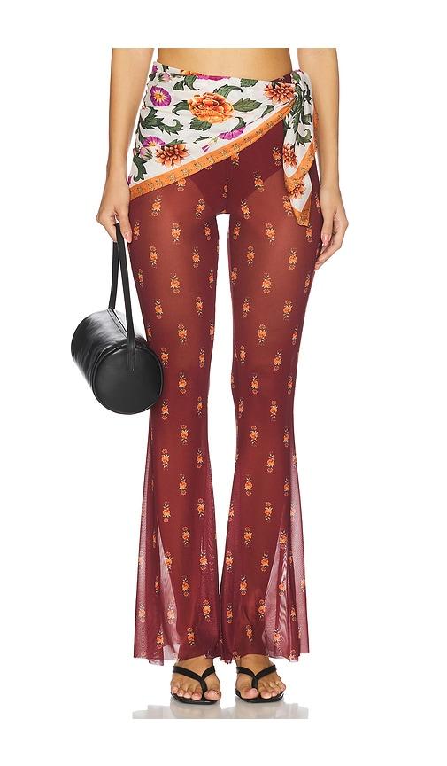 Agua Bendita x REVOLVE Monike + Lexi Pants And Bandana in Burgundy by AGUA BENDITA