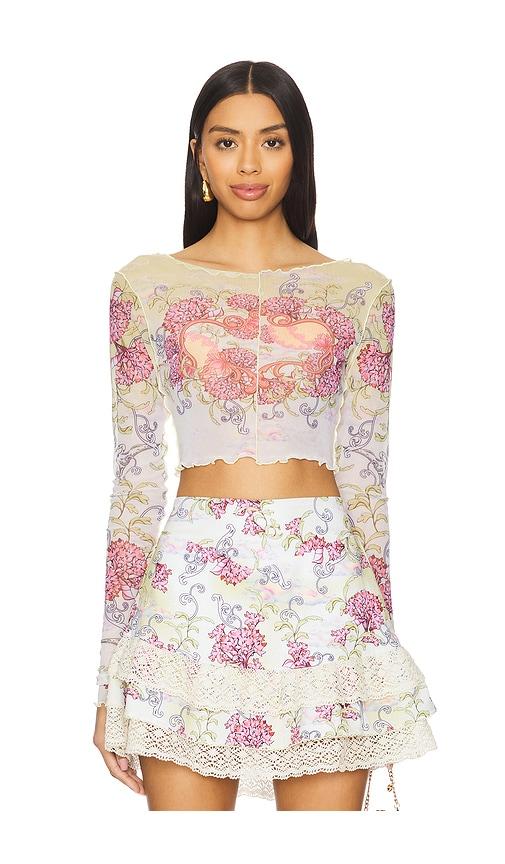 Agua Bendita x REVOLVE Nelly Crop Top in Lemon by AGUA BENDITA