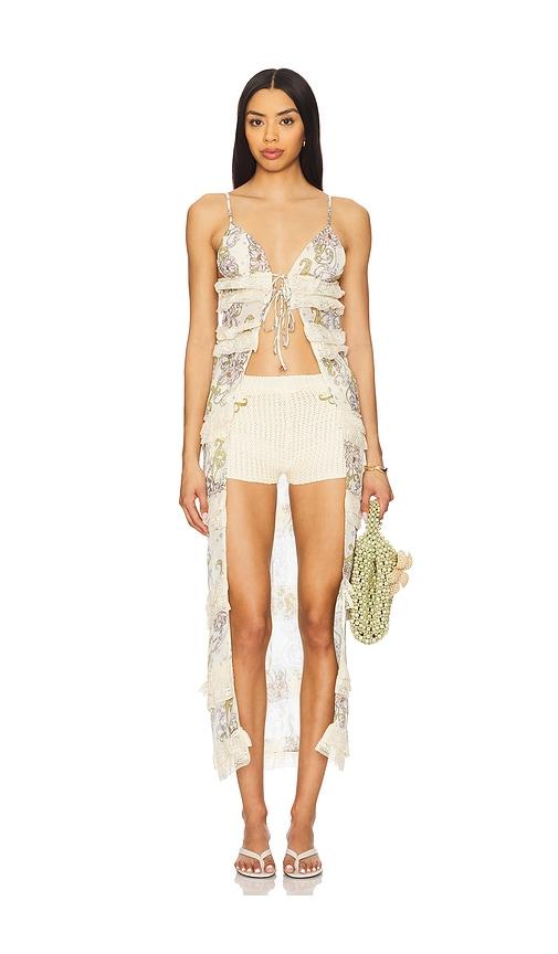 Agua Bendita x REVOLVE Saphiro Long Top in Ivory by AGUA BENDITA