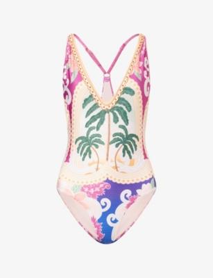 Aloe V-Neck Swimsuit by AGUA BENDITA