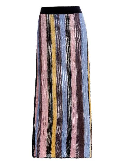 Cyprus striped crochet beach cover-up by AGUA BENDITA Cyprus striped crochet beach cover-up by AGUA BENDITA