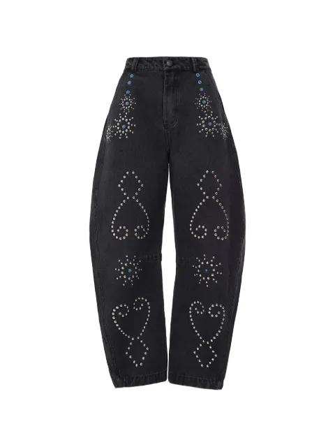 Fallon stud-embellished jeans by AGUA BENDITA