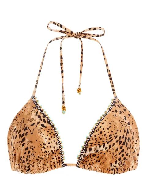 Lolita animal-print bikini top by AGUA BENDITA