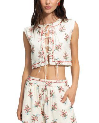 Madison Cherish Embroidered Vest by AGUA BENDITA