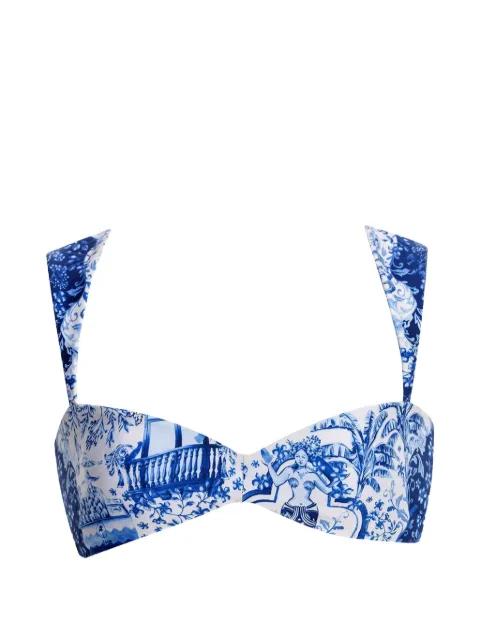 Malory placement print bikini top by AGUA BENDITA