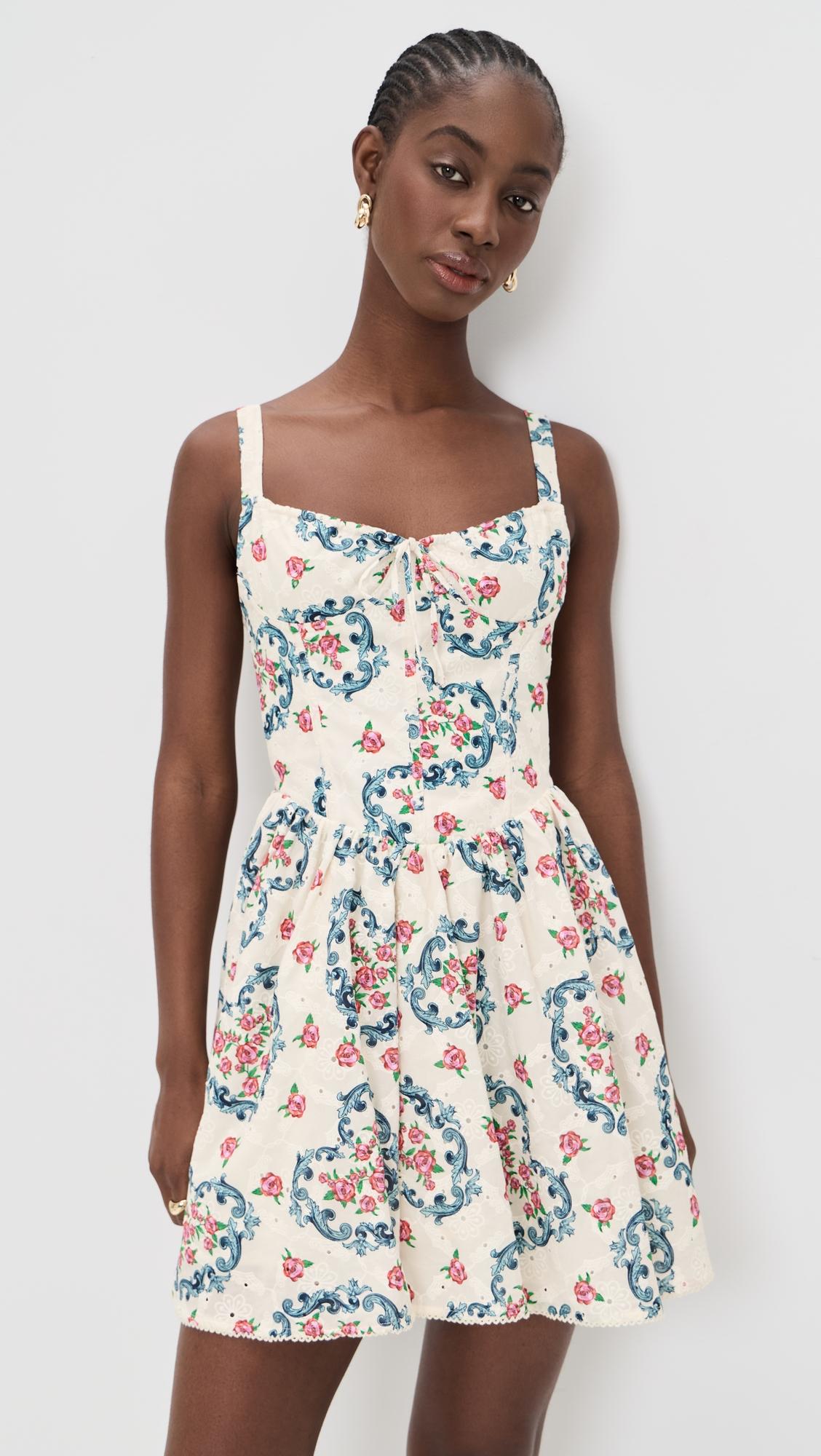 Spring Underwire Eyelet Cherish Mini Dress by AGUA BENDITA