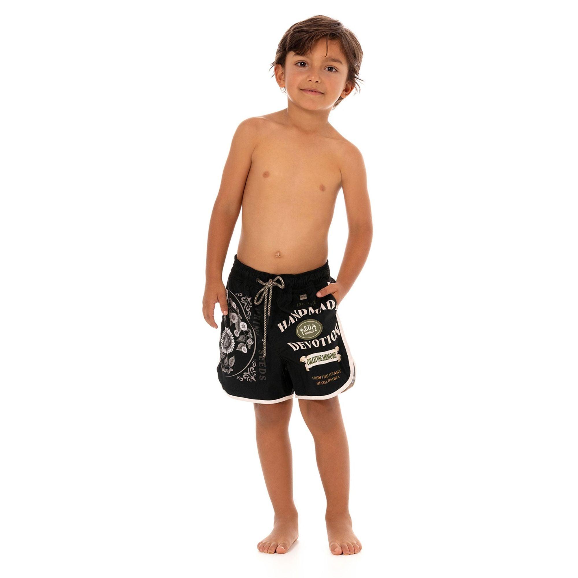 Tiago Kids' Swim Trunks by AGUA BENDITA
