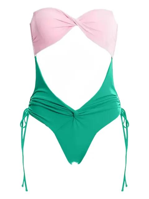 cutout tie swimsuit by AGUA BENDITA