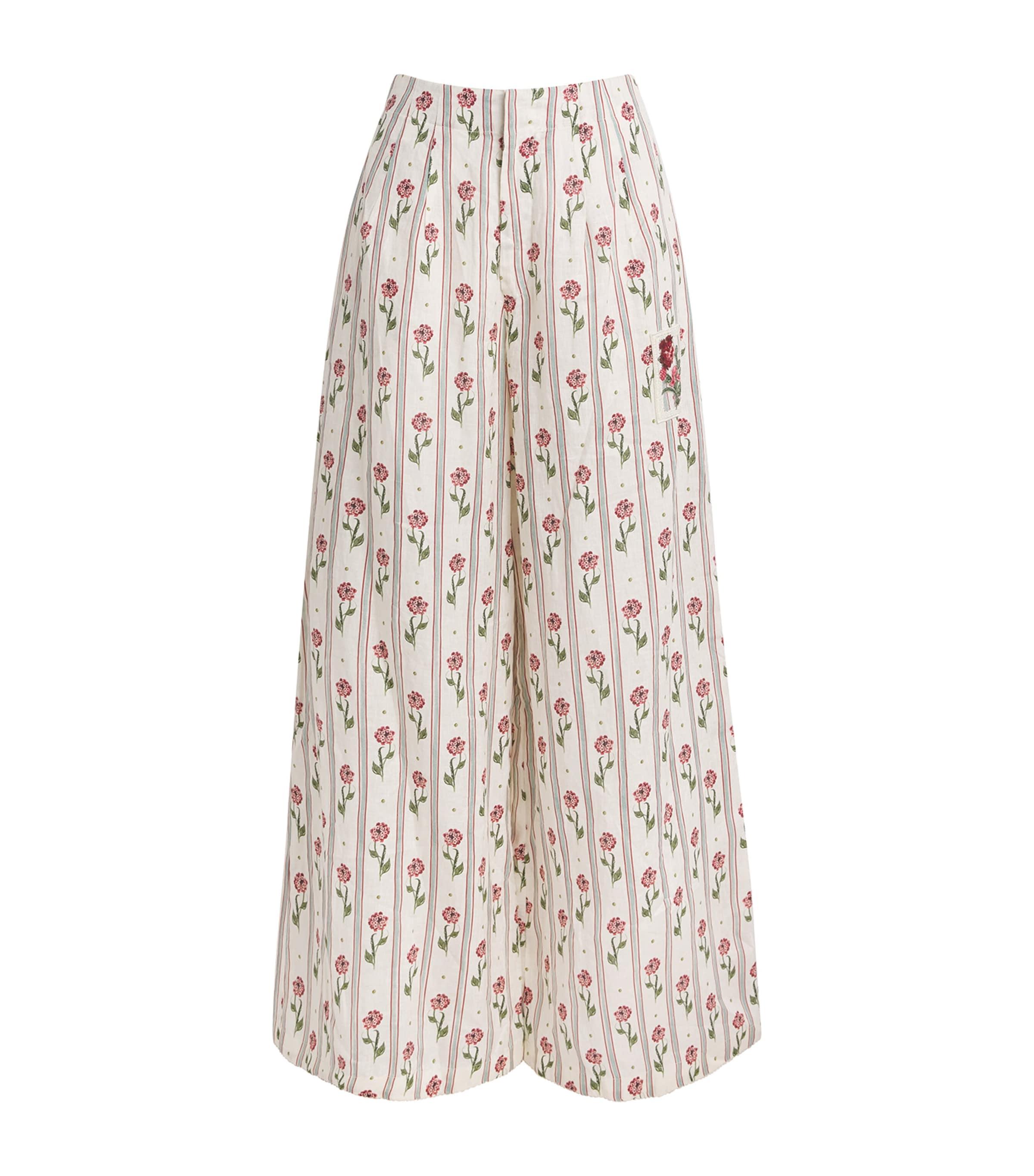 Agua By Agua Bendita Linen Pinon Wide-Leg Trousers by AGUA BY AGUA BENDITA