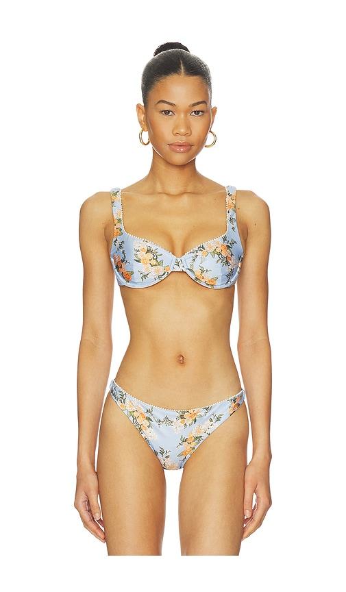 Agua by Agua Bendita Hacienda Bikini Top in Baby Blue by AGUA BY AGUA BENDITA
