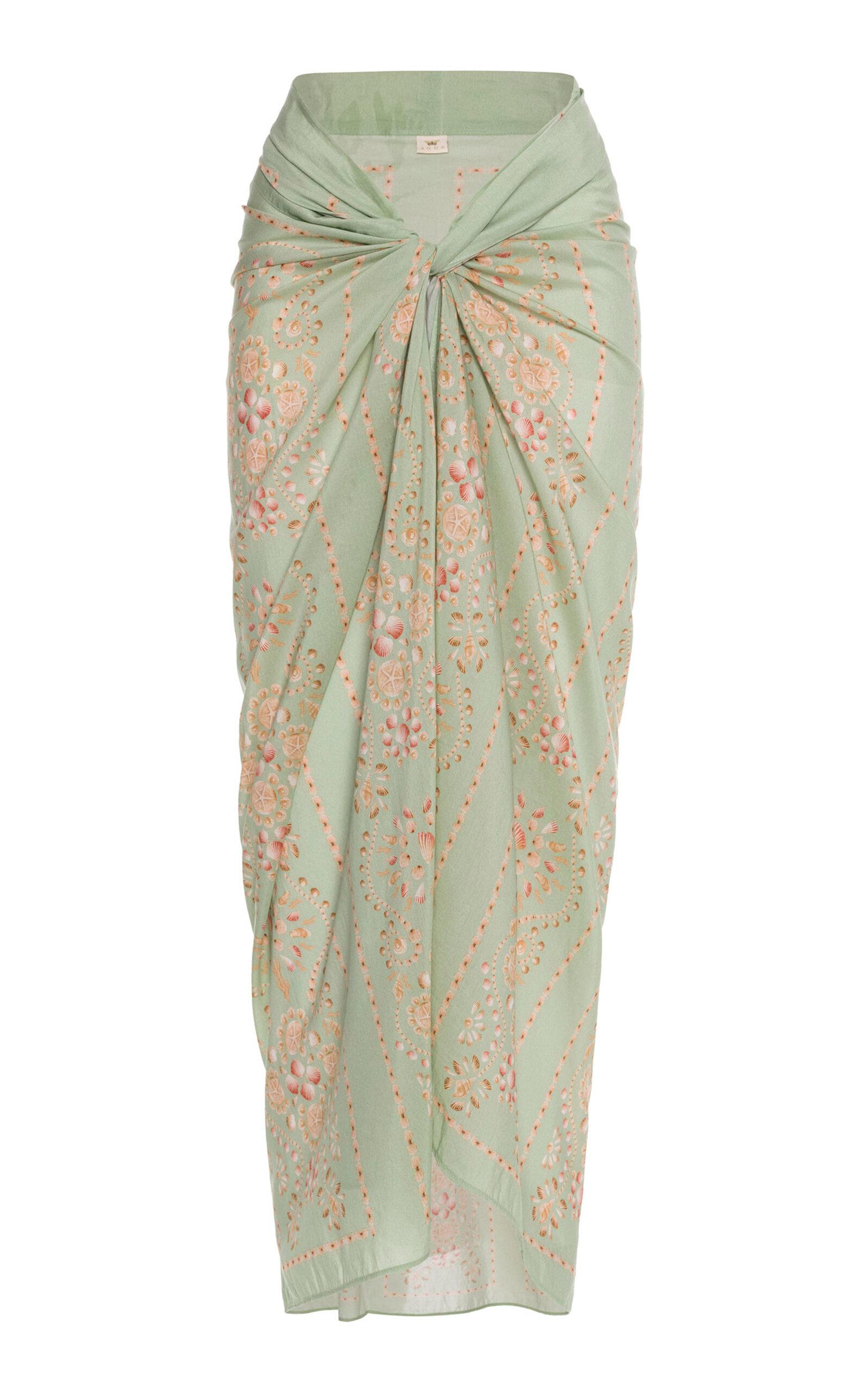 Agua by Agua Bendita Lavanda Playa Cotton-Silk Pareo - Moda Operandi by AGUA BY AGUA BENDITA