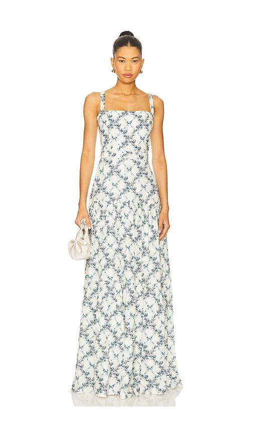 Agua by Agua Bendita Lima Gloriosa Dress in Blue,Beige by AGUA BY AGUA BENDITA