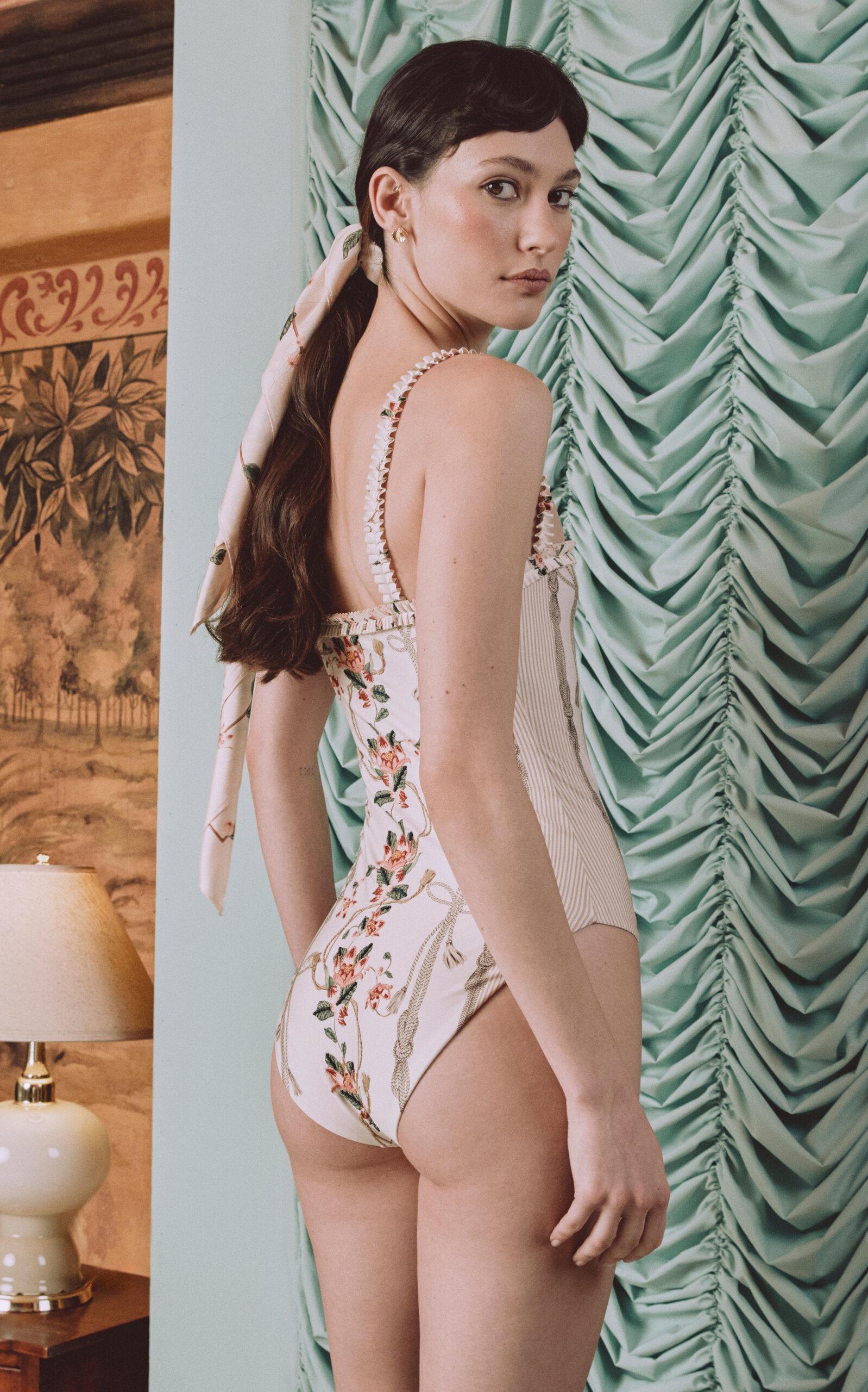 Agua by Agua Bendita Limon Vavegante Floral One-Piece Swimsuit -oda Operandi by AGUA BY AGUA BENDITA