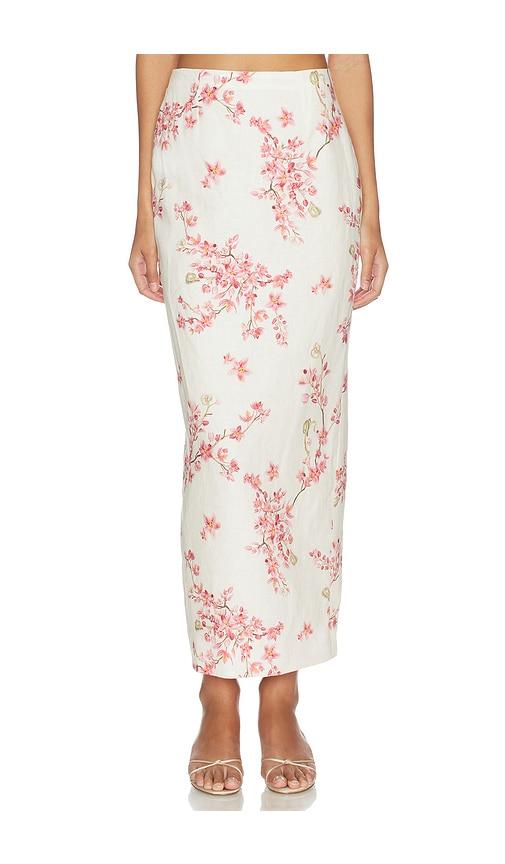 Agua by Agua Bendita Lirica Cauca Skirt in Cream,Pink by AGUA BY AGUA BENDITA