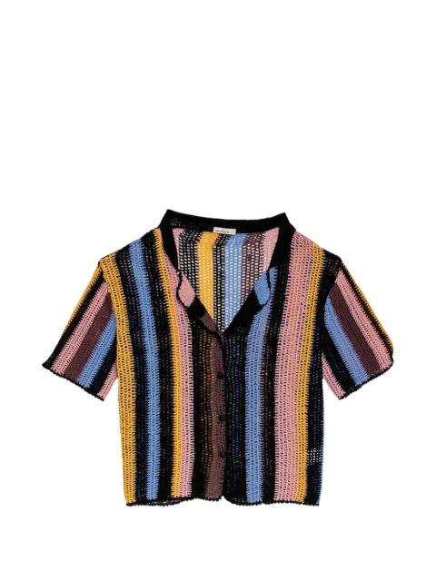 Axel stripe crochet shirt by AGUA BY AGUA BENDITA