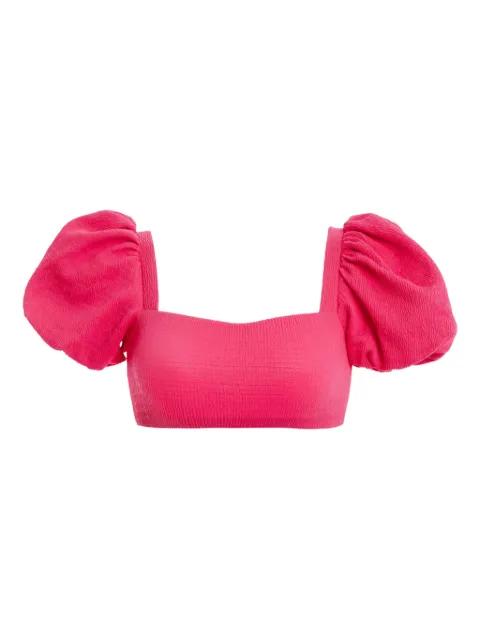 Calista puff-sleeves bikini top by AGUA BY AGUA BENDITA