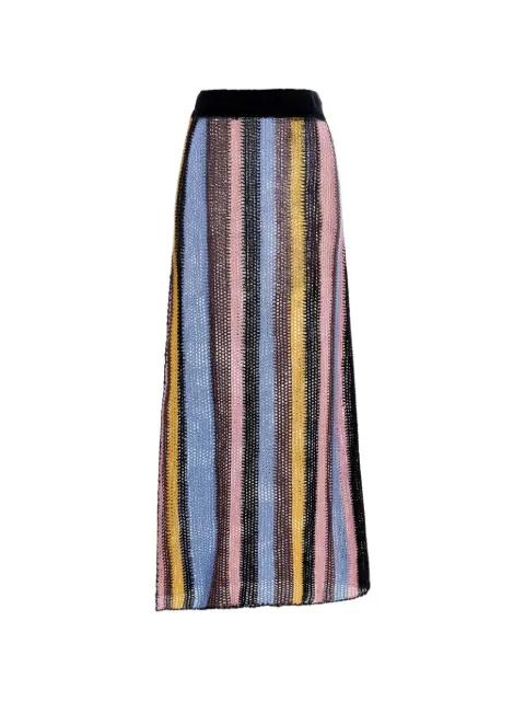Cyprus striped crochet maxi skirt by AGUA BY AGUA BENDITA